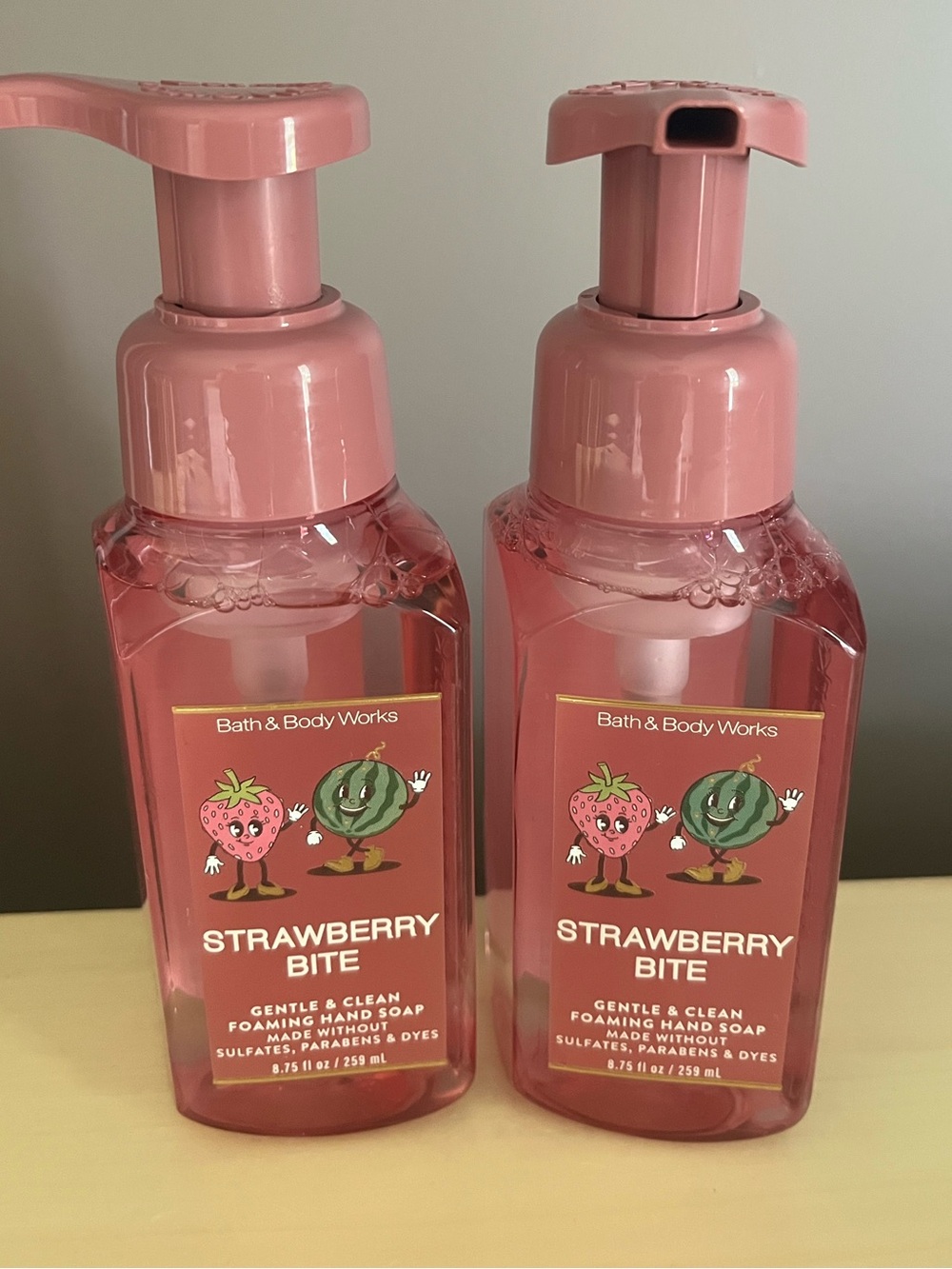 Two Bath & Body Works Strawberry Bite Foaming Hand Soaps